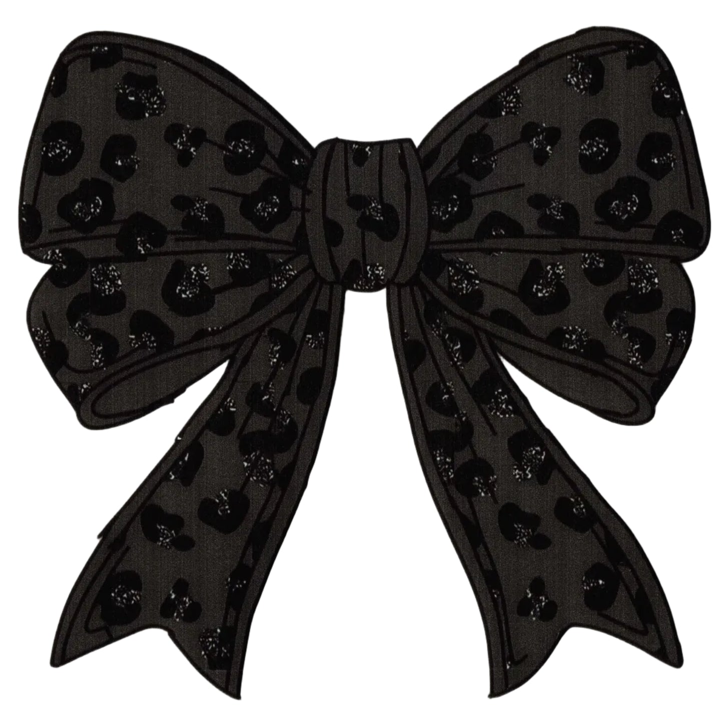 Black Leopard Bow (Decal) Tumbler Wrap #416