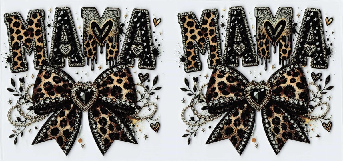 Leopard print Mama Tumbler Wrap #429