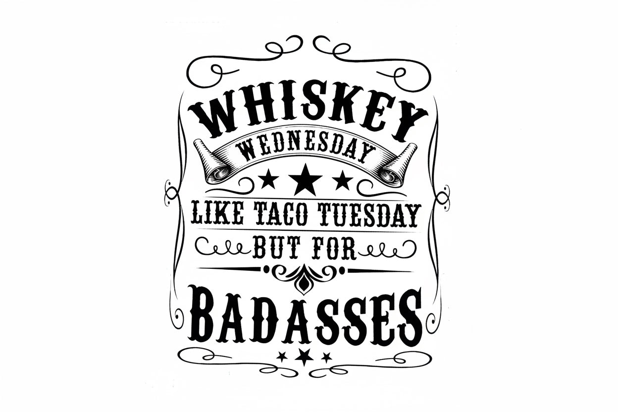 Whiskey Wednesday decal / Tumbler Wrap #271