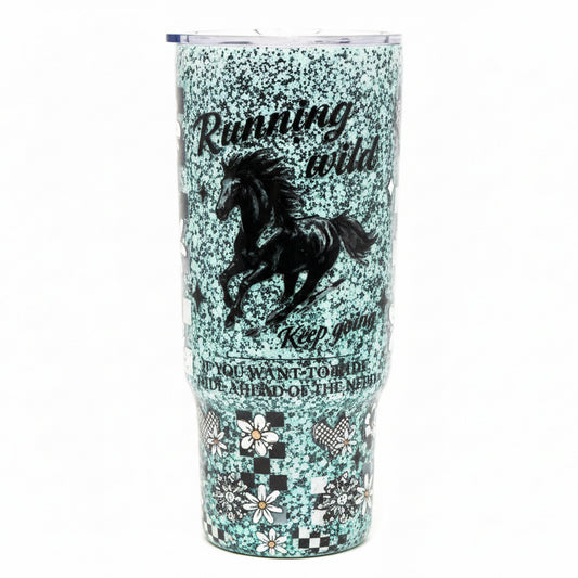 Running Wild Snow globe Tumbler 40oz / Ready To Ship #16