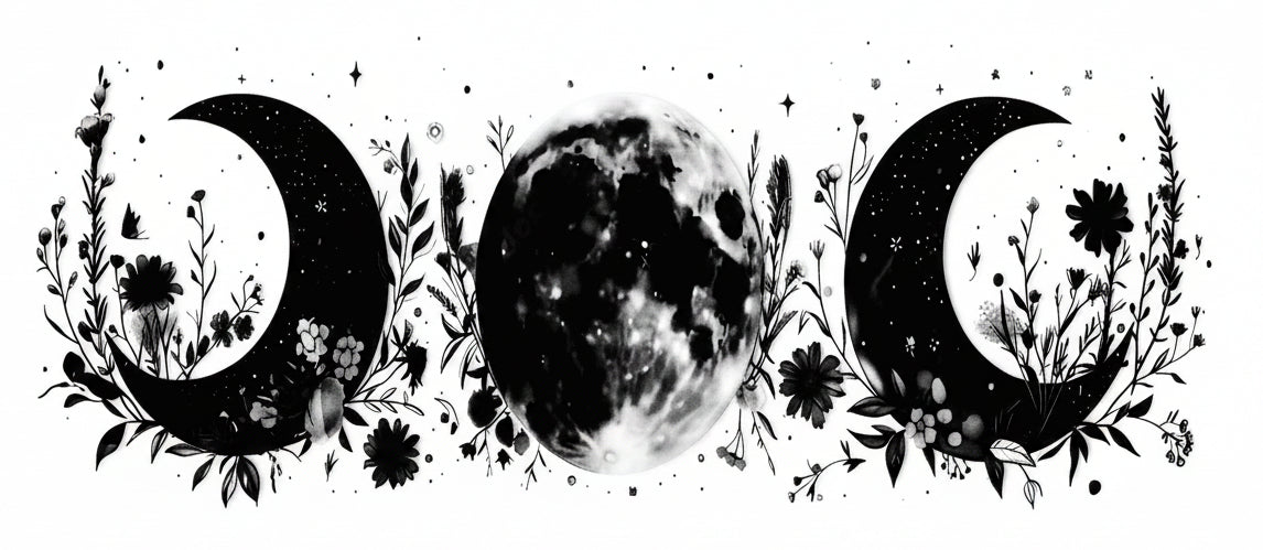 Crescent Moon Floral Tumbler Wrap #402