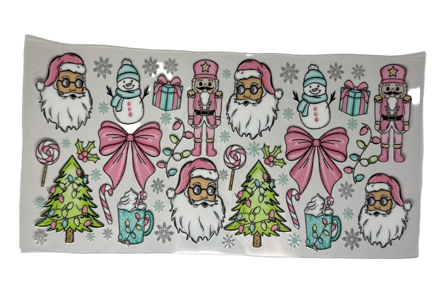 Santa Nutcracker Snowman Tumbler Wrap #101