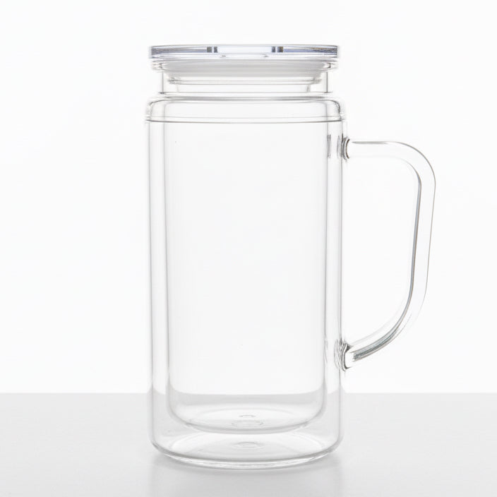 16 oz with handle Snow Globe Tumbler