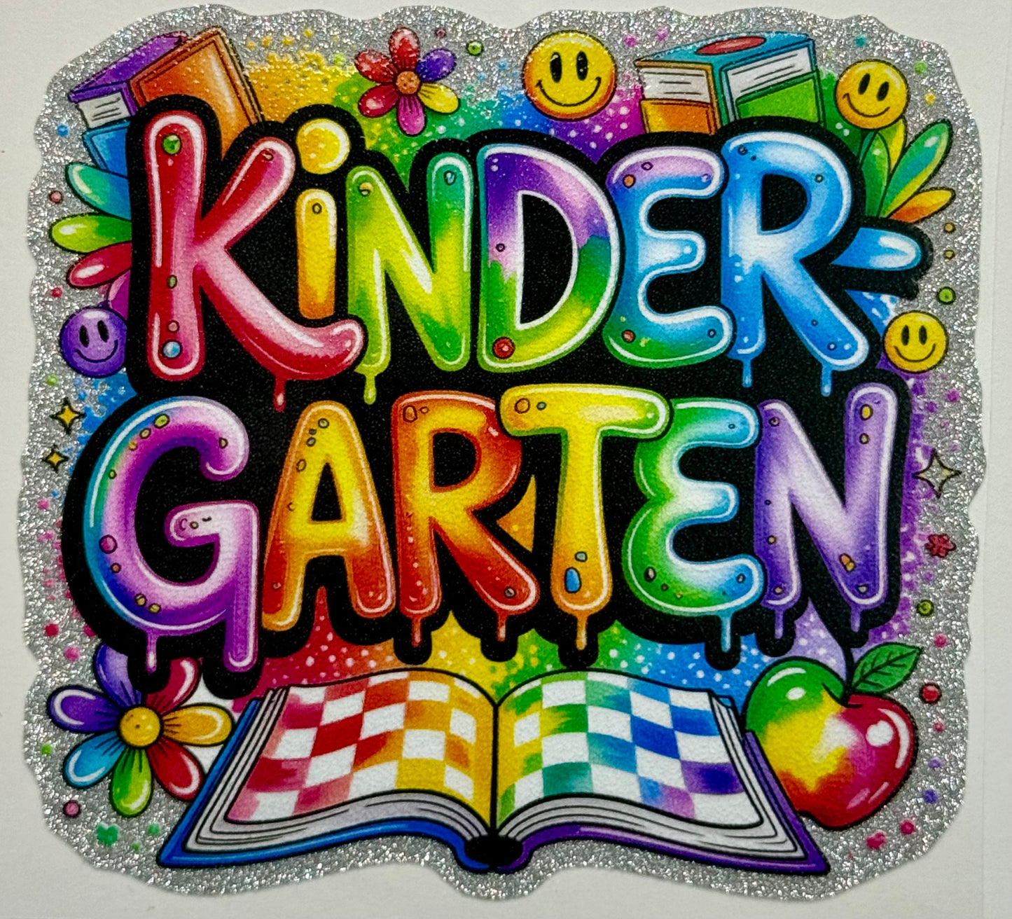 Kindergarten Glitter Tumbler Wrap #242
