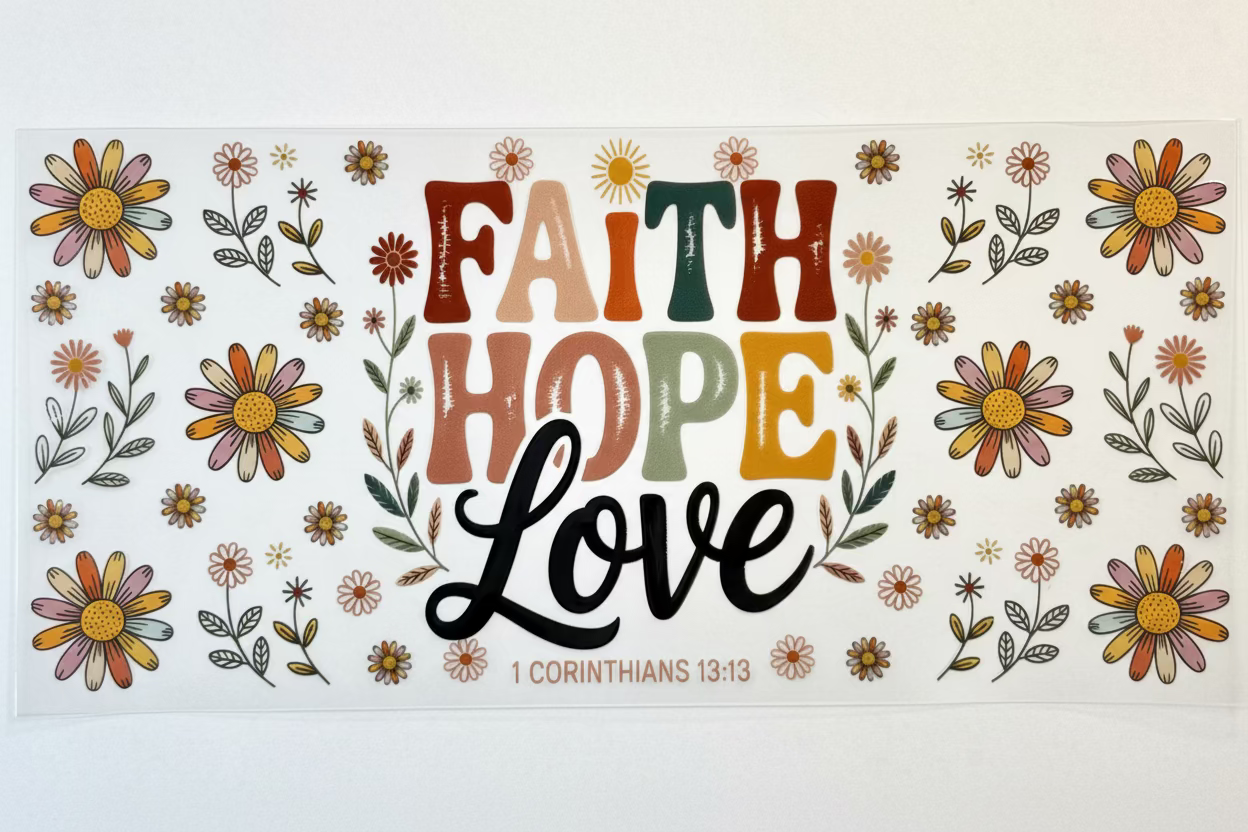 Faith Hope Love Tumbler Wrap #161