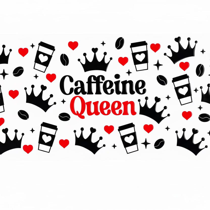 Caffeine Queen Tumbler Wrap #329