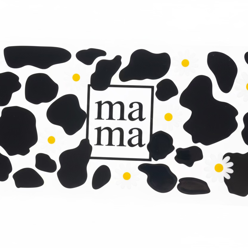 Mama cow print Tumbler Wrap #322