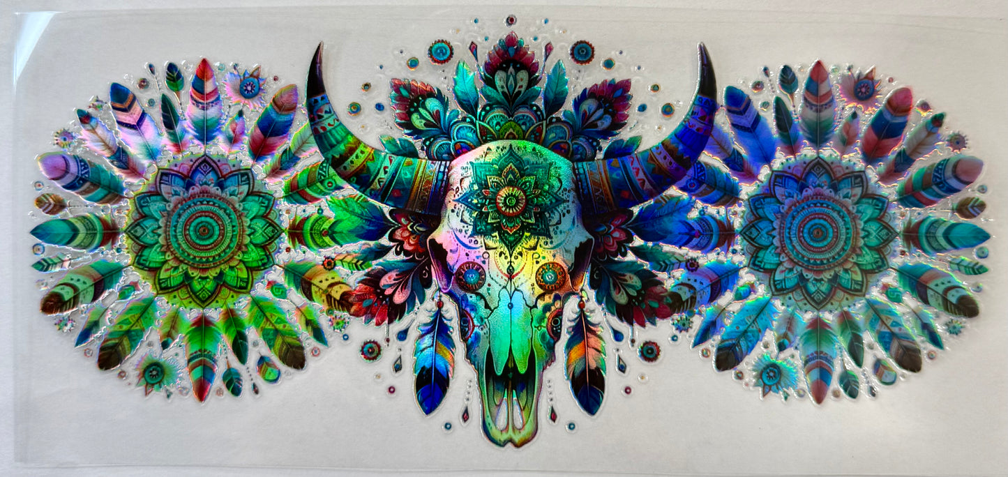 Bull Skull Tumbler Wrap #146