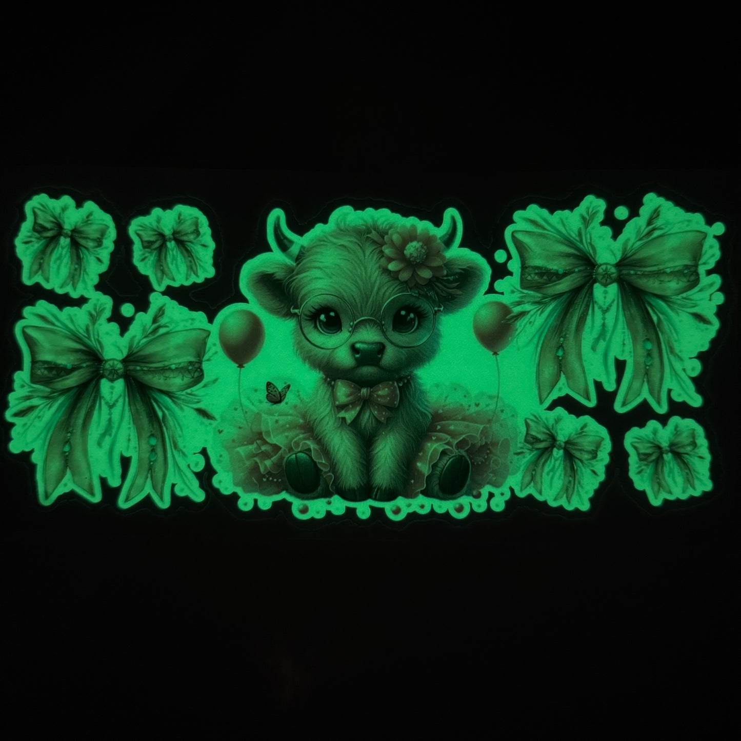 Highland Cow (Glow) Tumbler Wrap #133