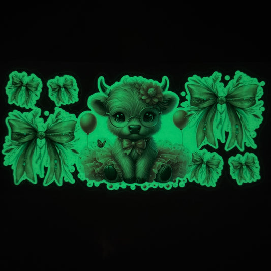 Highland Cow (Glow) Tumbler Wrap #133