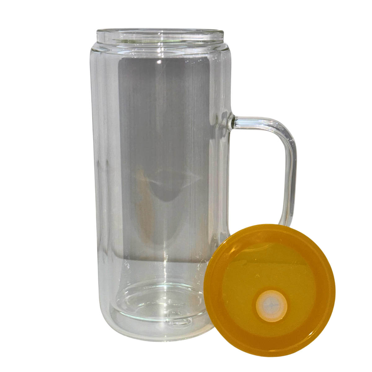 20oz Glass with Handle Snow Globe Tumbler