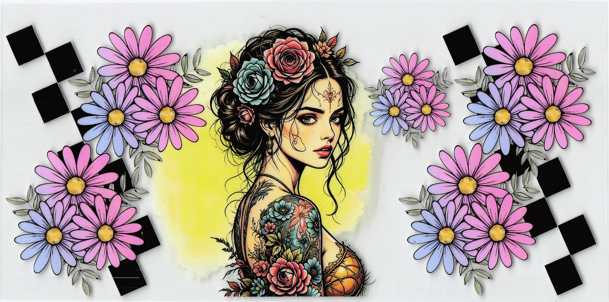 Tattoo Girl Tumbler Wrap #607
