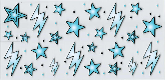 Stars and Lightning Bolts Tumbler Wrap #419