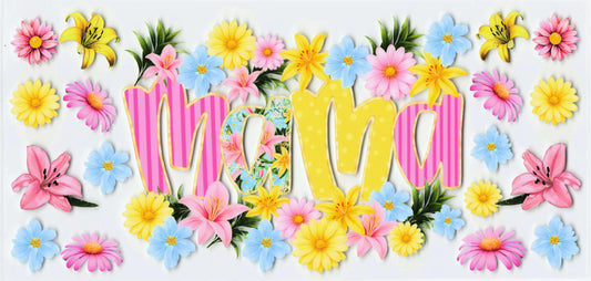 Floral Mama Tumbler Wrap #431
