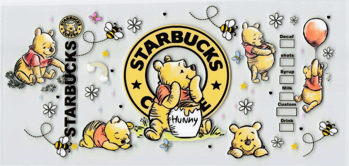 Winnie the Poo Starbucks Tumbler Wrap #444