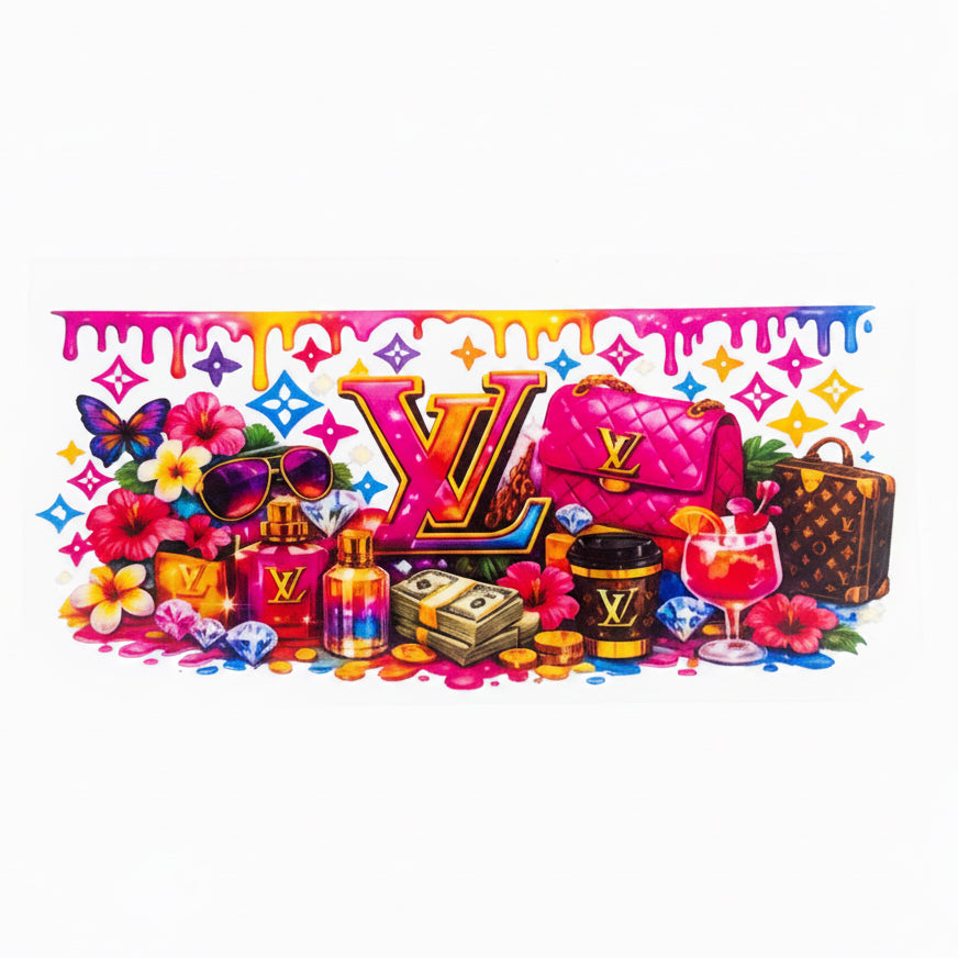 Bright LV Tumbler Wrap #353
