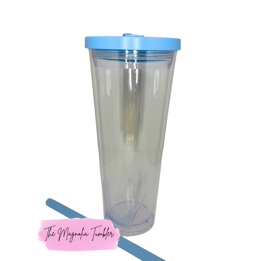 24 oz. Snow Globe Tumbler with Leak-proof Color Lid