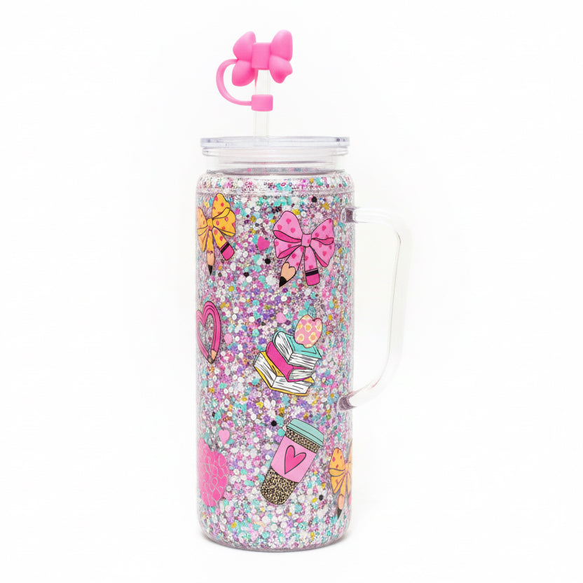Teacher Tumbler 20 oz acrylic with handle / Ready To Ship #11
