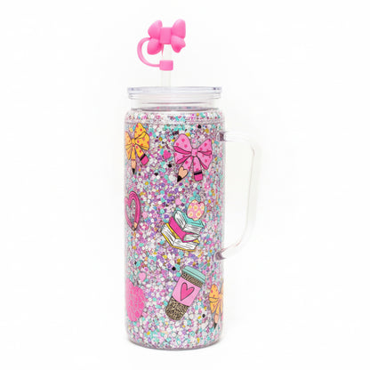 Teacher Tumbler 20 oz acrylic with handle / Ready To Ship #11