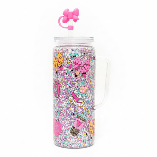 Teacher Tumbler 20 oz acrylic with handle / Ready To Ship #11