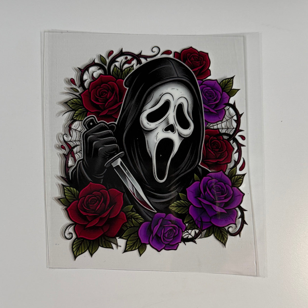 Ghostface with roses tattoo Tumbler Wrap #488