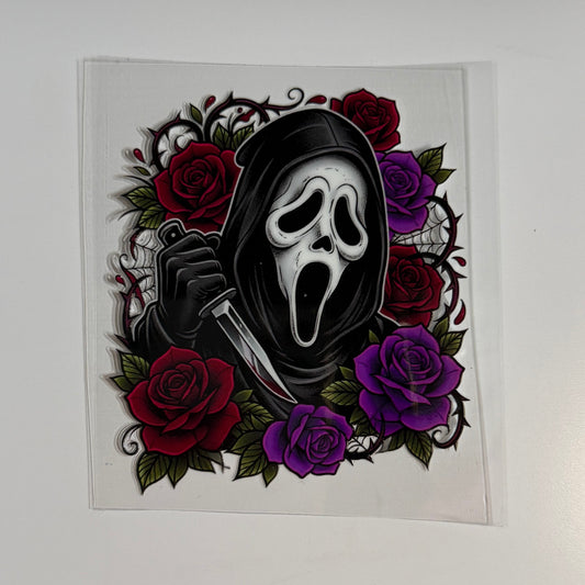 Ghostface with roses tattoo Tumbler Wrap #488