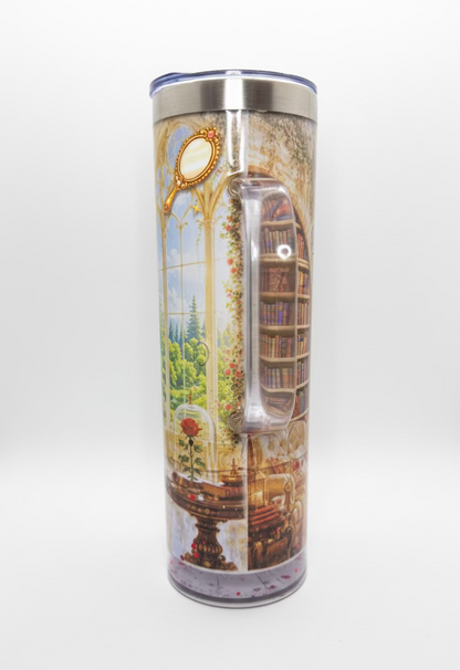Belle Inspired 20 oz Stainless Steel Snow Globe Tumbler / Ready To Ship #21