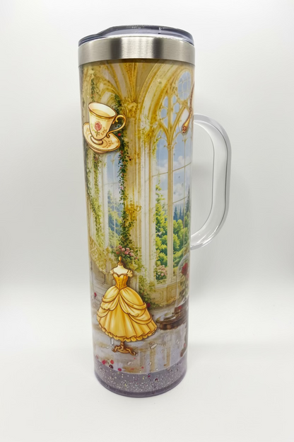 Belle Inspired 20 oz Stainless Steel Snow Globe Tumbler / Ready To Ship #21