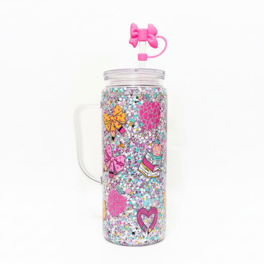 Teacher Tumbler 20 oz acrylic with handle / Ready To Ship #11