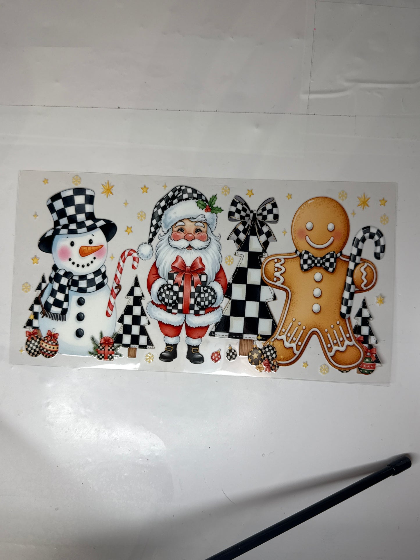 Santa Gingerbread Man Snowman Tumbler Wrap #102