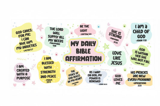 Bible Affirmation Tumbler Wrap #281