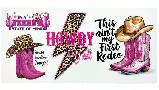 Howdy Yall Tumbler Wrap #257