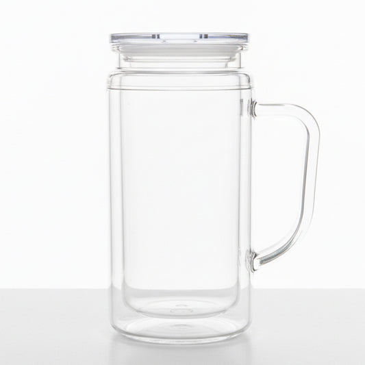 16 oz with handle Snow Globe Tumbler