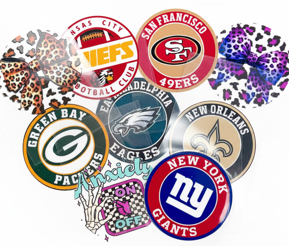 Round keychain decals