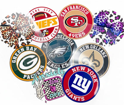 Round keychain decals