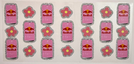 Pink RedBull Glitter Tumbler Wrap #244