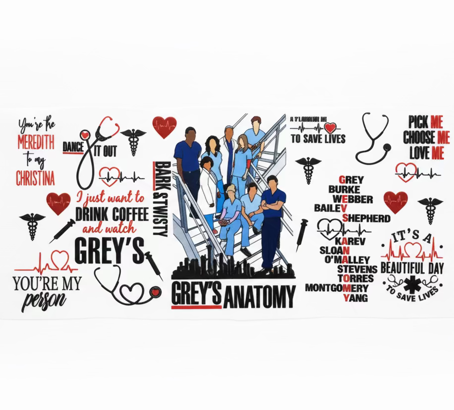 Grey’s Anatomy (1) Tumbler Wrap #296