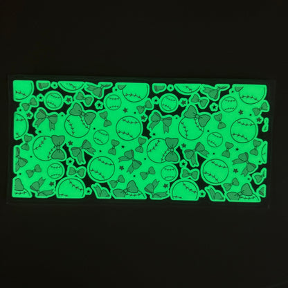 Baseball & Bows (Glow) Tumbler Wrap #134