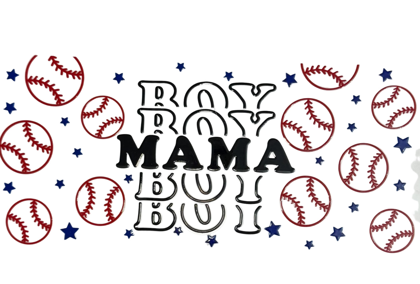 Boy Mama baseball Tumbler Wrap #284