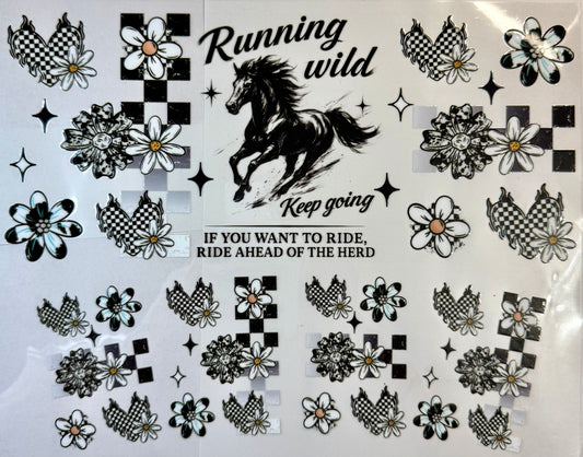 Running Wild Horse Tumbler Wrap #196