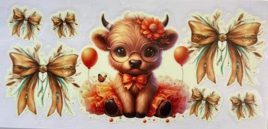 Highland Cow (Glow) Tumbler Wrap #133