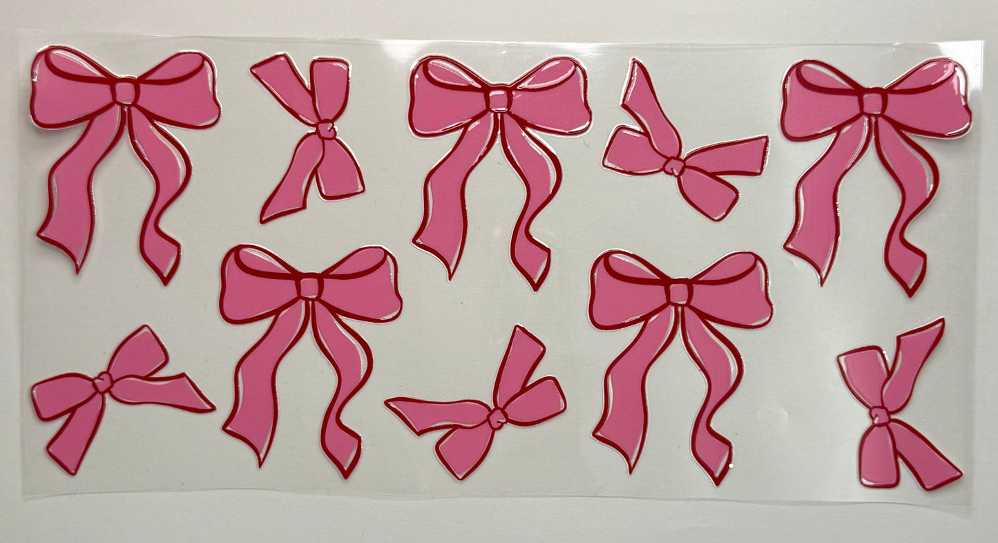 Pink Bow Tumbler Wrap #2