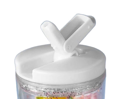 25 oz. Snow globe Tumbler with thermos style lid