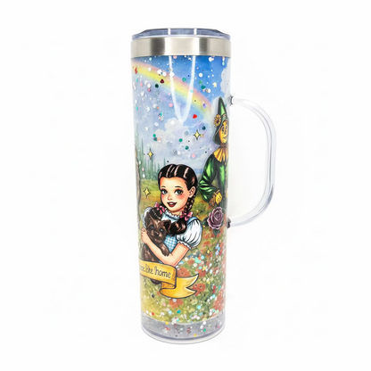 Yellow Brick Rd  Stainless Steel Snow Globe Tumbler with handle 20oz. / Ready To Ship #2