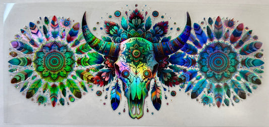 Bull Skull Tumbler Wrap #146