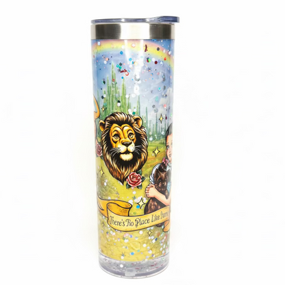 Yellow Brick Rd  Stainless Steel Snow Globe Tumbler with handle 20oz. / Ready To Ship #2