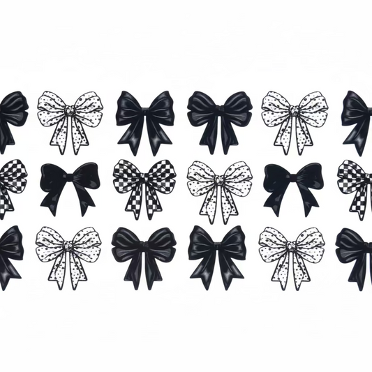 Black Bows Tumbler Wrap #330