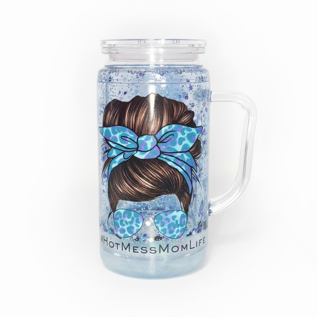 More issues than a news stand Snow Globe Tumbler with handle 16oz. / Ready To Ship #2