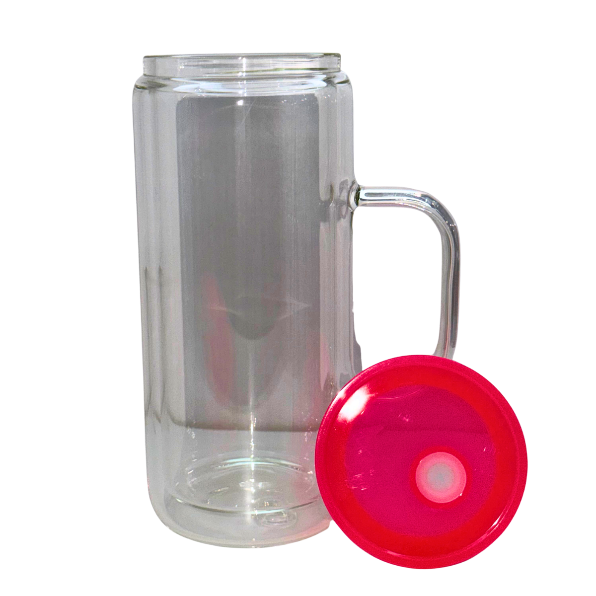 20oz Glass with Handle Snow Globe Tumbler