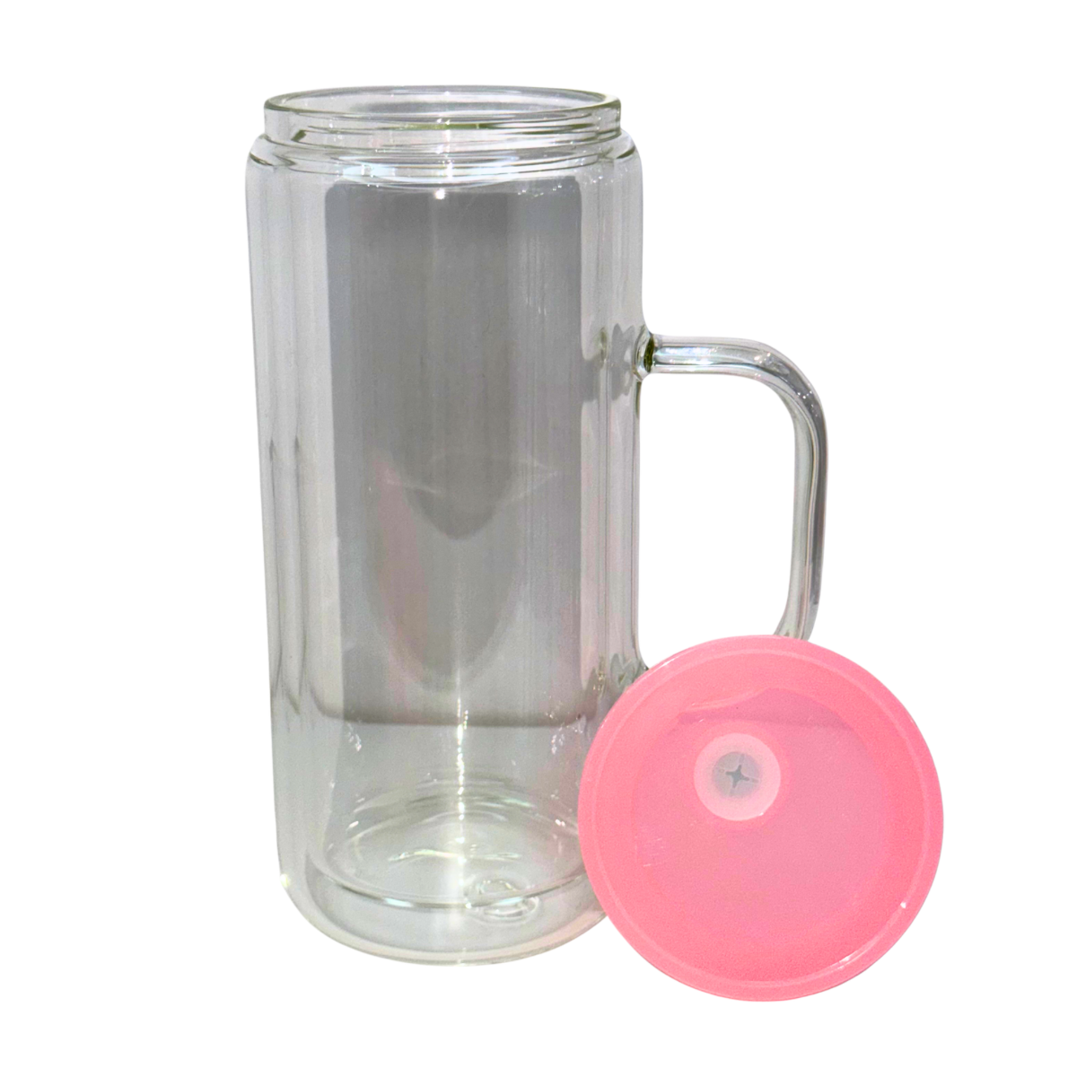 20oz Glass with Handle Snow Globe Tumbler